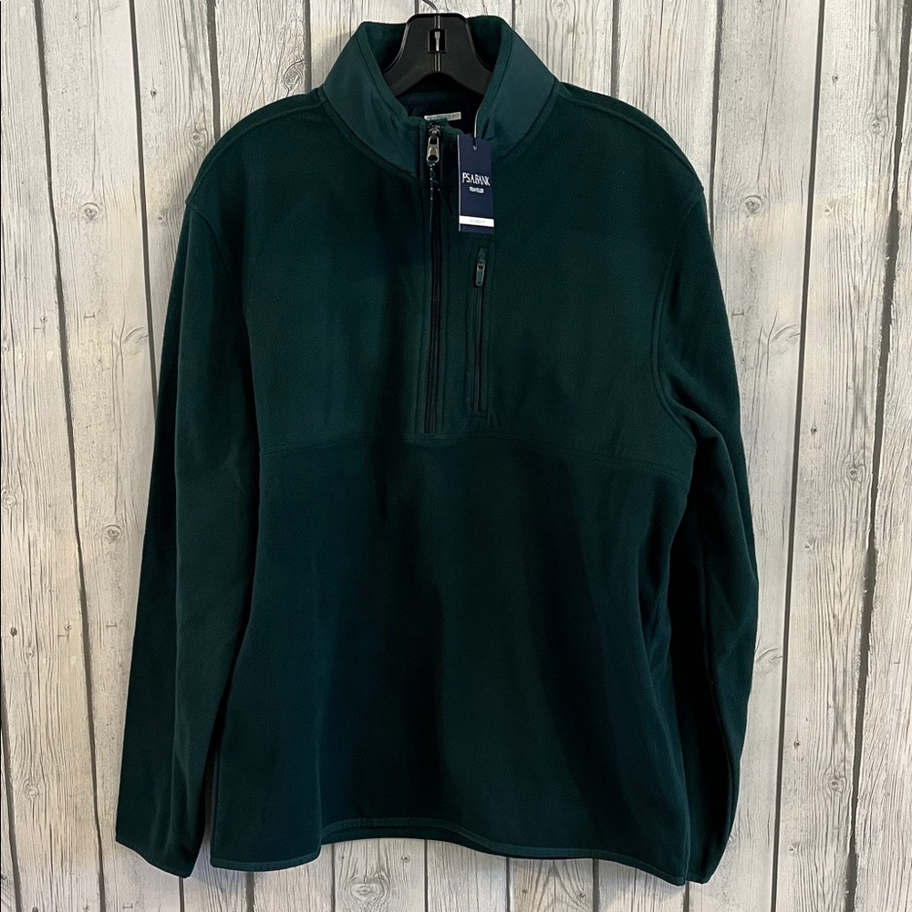 NWT Jos.A. Bank Traveler Green Quarter Zip Pullover – Size L